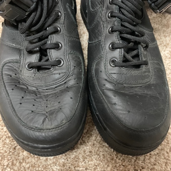 Nike SF AF1 Triple black size 9.5 US - Picture 4 of 6